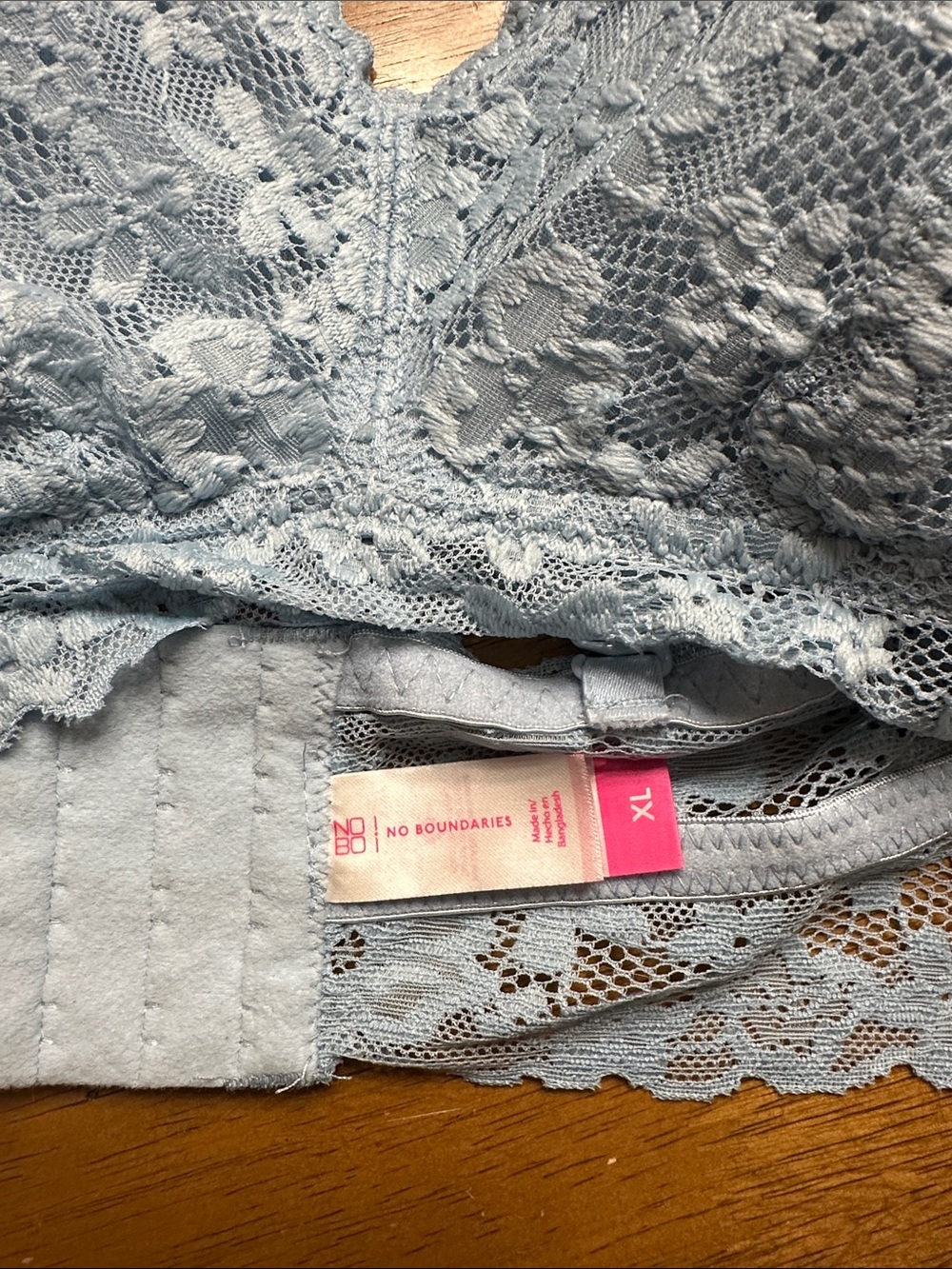 No Boundaries Lace Bralette in Dusty Blue - Picture 3 of 4